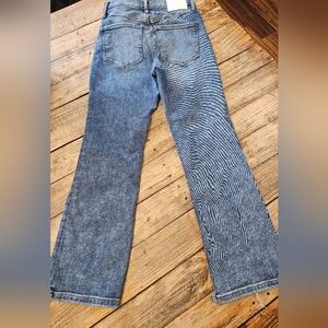 Express Women's Flare Jeans in Light Blue Denim